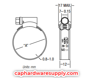 ABA Ultra 316SS Clamp 244-283mm