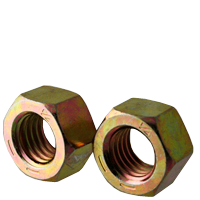 Grade 8 Hex Nuts Yellow Zinc - Coarse 1"-8 (10pk)