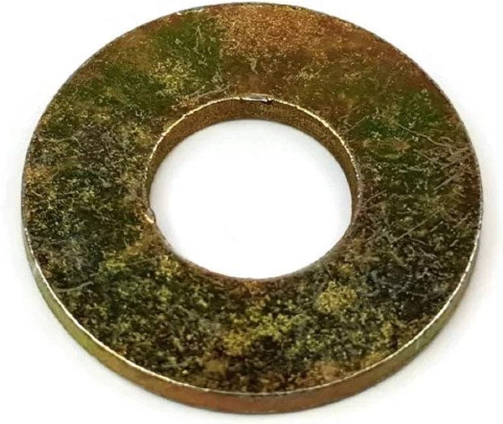 1 1/2" SAE Flat Washer, Through-Hardened Steel, Zinc Yellow