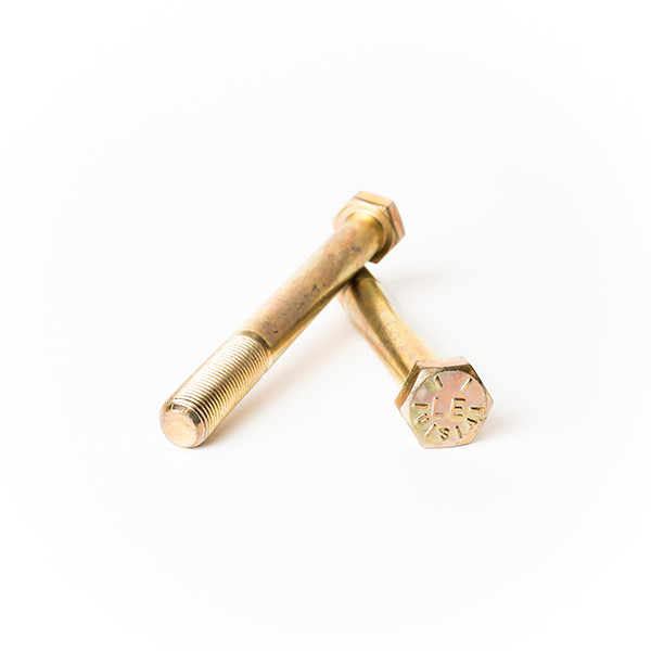 9/16"-18 x 3 1/2" Hex Cap Screw, Grade 8, Zinc Yellow
