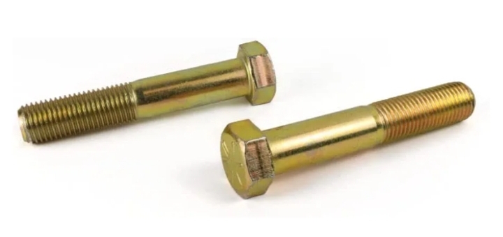 9/16"-12 x 4" Hex Cap Screw, Grade 8, Zinc Yellow