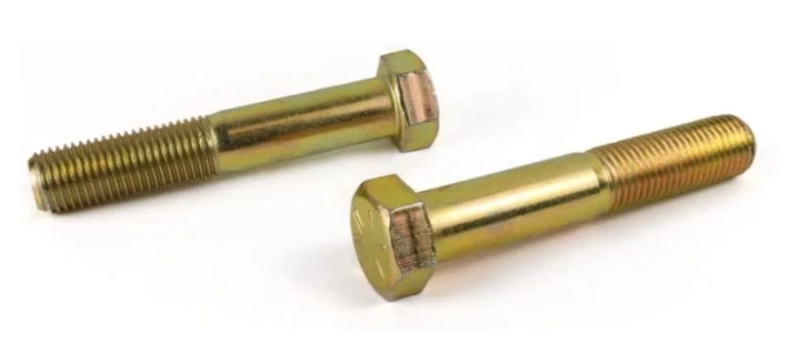 9/16"-12 x 8" Hex Cap Screw, Grade 8, Zinc Yellow