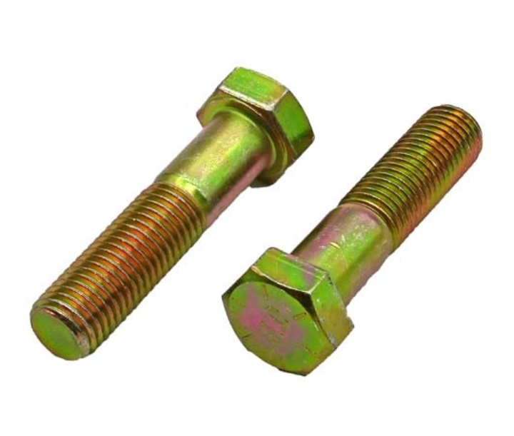 7/8"-9 x 4 3/4" Hex Cap Screw, Grade 8, Zinc Yellow