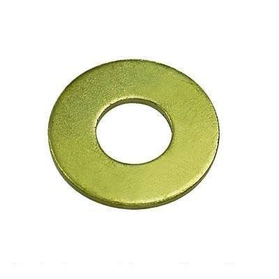 1 3/4" SAE Flat Washer, Through-Hardened Steel, Zinc Yellow