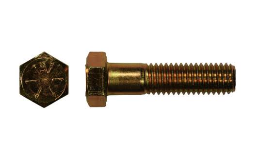 3/4"-16 x 9" Hex Cap Screw, Grade 8, Zinc Yellow