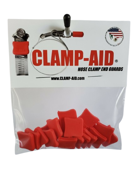 Clamp End protectors for 1/2" and 9/16" wide Hose Clamps (20pk)