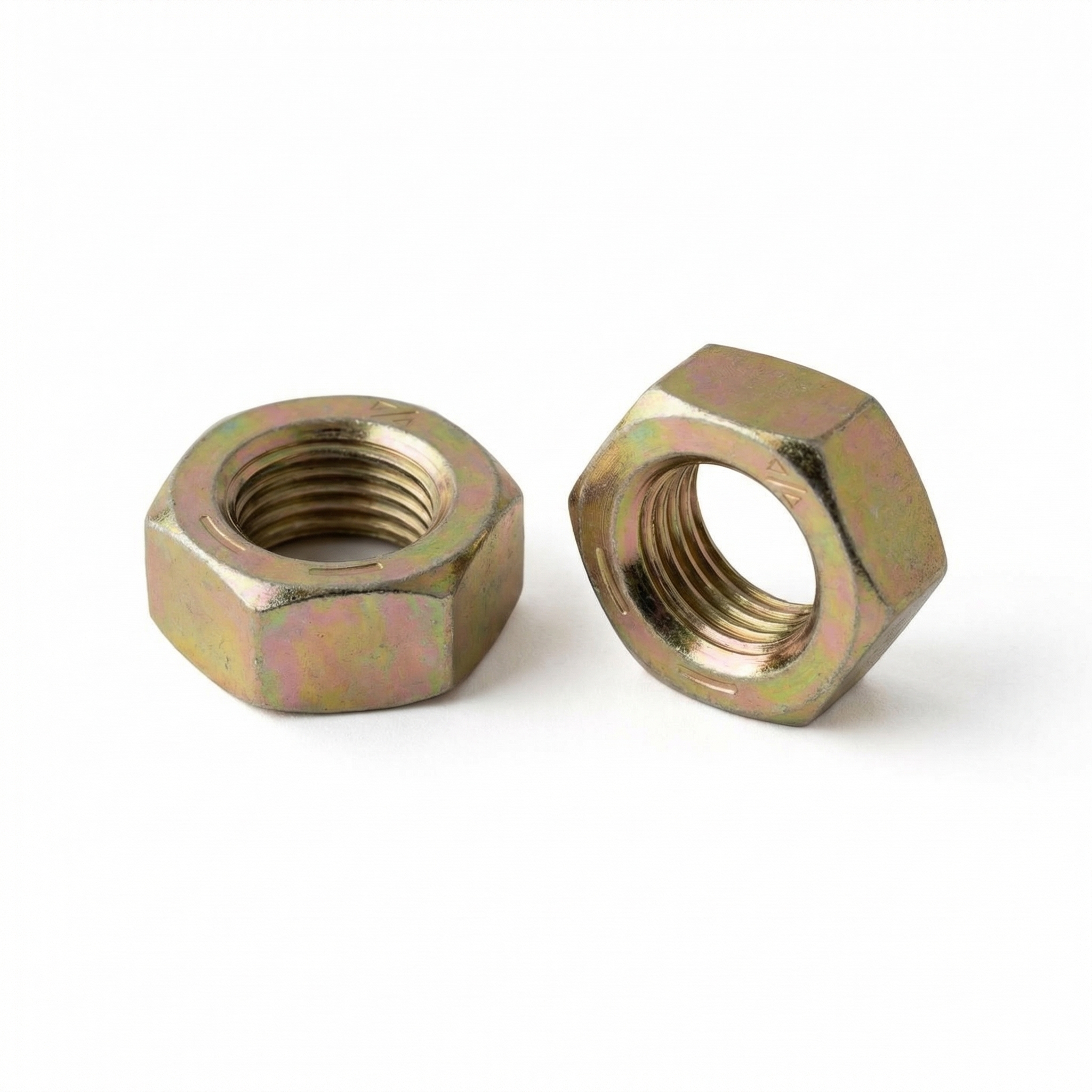 1/2"-13 Hex Nut Grade 8, Yellow Zinc