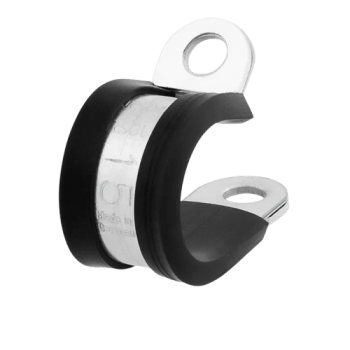 Stainless Rubber Cushioned Clamps 3/8"