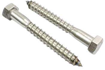 Hex Lag Bolt Stainless 3/8 x 4-1/2