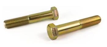 9/16"-12 x 8" Hex Cap Screw, Grade 8, Zinc Yellow