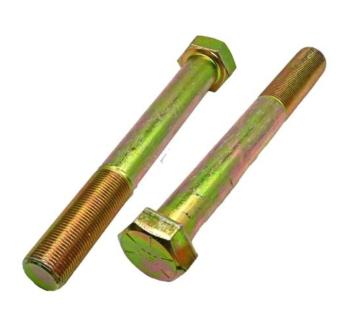 1"-14 x 8" Hex Cap Screw, Grade 8, Zinc Yellow