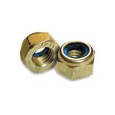 1"-14 Nylon Insert Locknut, Grade 8, Zinc Yellow