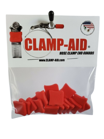 Clamp End protectors for 1/2" and 9/16" wide Hose Clamps (20pk)