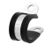 Stainless Rubber Cushioned Clamps 3/8"
